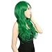 Neitsi 22" 100% Korean Fiber Curly Cosplay Long Synthetic Hair Wigs Women's Girl's Full Head Wigs (Green#)
