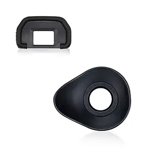 JJC 2 Types Camera Eyecup Eye Cup Eyepiece Viewfinder for Canon 6D Mark II 6D 5D Mark II 5D 80D 70D 60D 60Da 50D 40D 30D 20Da 20D 10D,etc Replaces Canon Eye Cup Viewfinder Oval Soft TPU Rubber-2 Pack