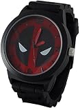 Marvel Deadpool Herren Schwarz Armbanduhr mit Edelstahl Face dep1921