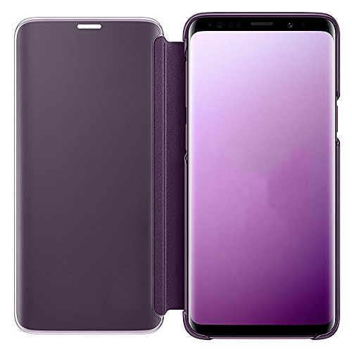 COQUEÂ®Clear View Standing Case con custodia a specchio Flip Case per Huawei P20 Pro(Viola)