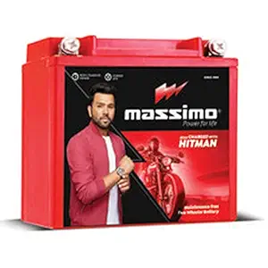 MASSIMO 12V Motor Cycle Battery for with out self start Bikes - 12V2.5X50MF (Use to without self start)