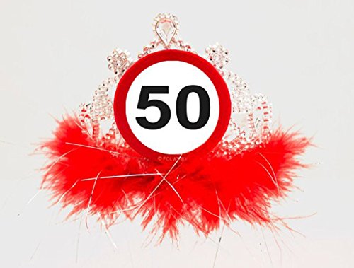 Diadem "Verkehrsschild 50. Geburtstag"