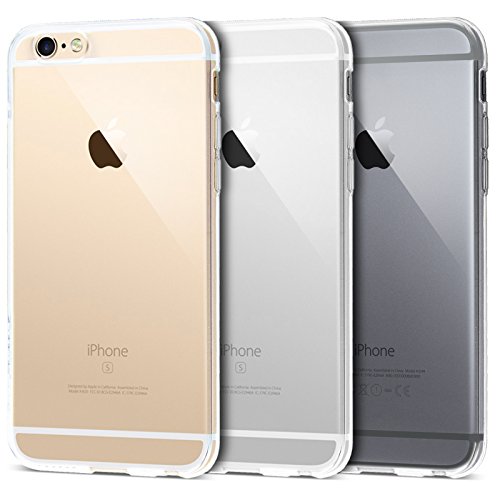 iPhone 6 Plus Case, Transparent Clear Soft TPU Gel Cover and Screen Protector for iPhone 6S/6 Plus [Transparent][5.5