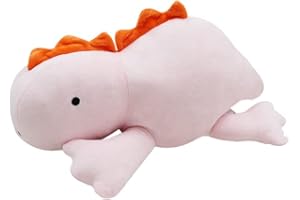EAMVE 40cm Weighted Anxiety Dinosaur Plush Toy Throw Pillow,1.1lbs Dinosaur Plush Weighted Stuffed Animal Plush Doll,Soft Weighted Dino Stuffed Pillows for Kids Adults Fans Dinosaur Plush Figure Gift (pink)