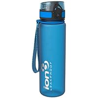 Ion8 - Bottiglia per l'acqua, a prova di perdite, senza BPA., Unisex, Leak Proof BPA Free,Frosted Blue, 500 ml