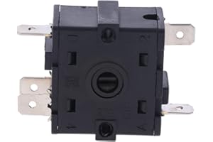 N+B Selector de interruptor giratorio de calentador de habitación eléctrico, AC 250V 16A 3/5 pines controlador de temperatura piezas (5 Pin)