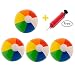 Produktbild haishell 4 PCS Beach Pool Ball aufblasbar zersetzung Air Stress Wasser Bildungs-Spielzeug für Kinder Water Fun Play im Sommer (Durchmesser 22,9 cm) mit einem gratis Mini Kompressor (zufällige Farbe)