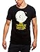 Produktbild Logoshirt Herren T-Shirt PeanutsCharlieBrownNameBlack Logo, Rundkragen, Schwarz, S