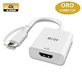 🎥 Bonito y Ligero Adaptador USB Tipo C a HDMI ( Thunderbolt 3 compatible), para conectar tu smartphone, tablet o ordenador usbc a HDTV, monitor o proyector con entrada HDMI