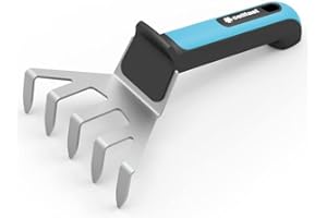Cellfast Hand Rake ENERGO™ for Raking, Softening, Leveling Small Areas of Ground, Stainless Steel Teeth, Ergonomically Shaped, 42-005