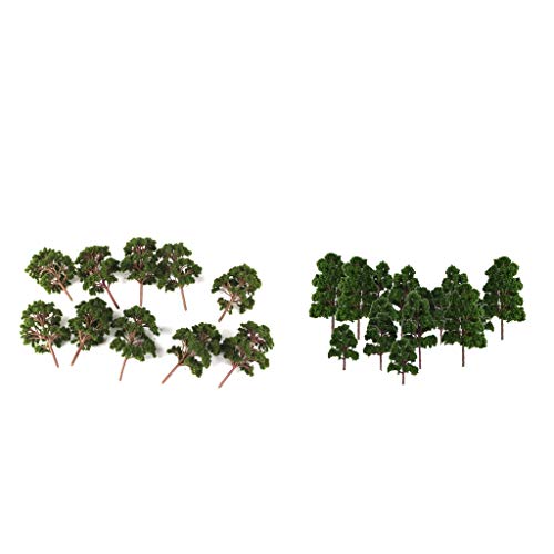 Preisvergleich Produktbild chiwanji Modellbäume Zugszenerie HO Zeder \u0026 Banyan Grundriss, 30 Mixing Bundle