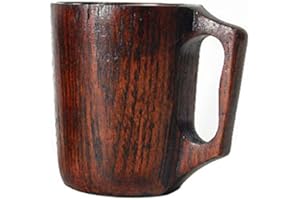 RENAWE Tasse à café en bois faite à la main de 355 ml - Tasse à thé, camping, vin, bière, cadeau pour homme
