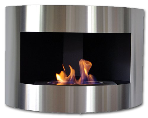 Bio Ethanol Kamin DIANA DELUXE Eckkamin Edelstahl Dekofeuer + reg. Brenner - 2