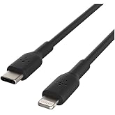 Belkin USB-C to Lightning Cable (Quick Charging Cable) Fast Charging MFi Certified USB-C Cable (Black, 1 m)