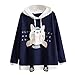 Produktbild Juliyues Kapuzenpullover Damen Katzenklaue Print Hooded Sweatshirt Pullover Langarm Jumper Streetwear Kapuzenpulli Bluse Tops