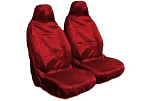 Carseatcover-UK® Heavy Duty RED WATERPROOF Car Seat Cover Protectors AIRBAG SAFE for Front Seats