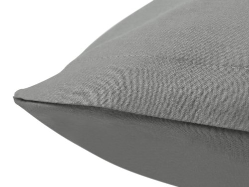 Doppelpack zum Sparpreis – Baumwoll-Kissenbezüge – Wohndekoration in schlichtem Design – 8 modernen Uni-Farben und 3 Größen, 40 x 40 cm, grau - 5
