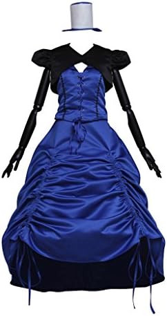 Cosplayitem Women's Medieval Dress Set Gothic Victorian Costume Suit Magician Performence Masquerade Fancy Dress Corset Costume Blue