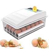【Control de temperatura, pantalla digital】 la incubadora controla automáticamente la temperatura, con un sensor preciso de temperatura y humedad, la pantalla de LED muestra con precisión la temperatura digital, la humedad,etc.