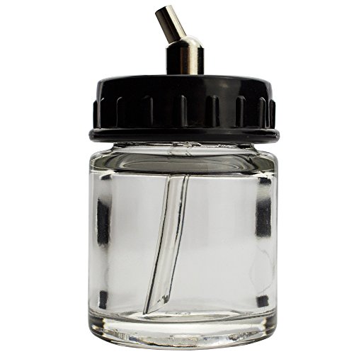 10x 22ml Airbrush Farben Glasbehälter 02 Farbtopf Mischglas Behälter Ausbewahrglas mit Anschluss für Airbrushpistole - 2