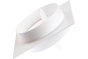 STEINBERG14 Ø 100mm Brida de Pared con Válvula de Reflujo, Conector de PVC para Tubos Redondos de Ventilación