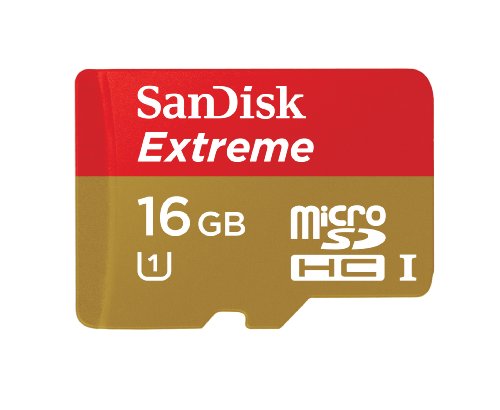 SanDisk Mobile Extreme microSDHC 16GB UHS-I Class 10 Speicherkarte + SD-Adapter + Rescue Pro Deluxe bis zu 45MB/s