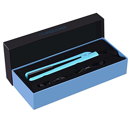 Golden Curl Keramik Glätteisen GL806 – Professionell fortgeschrittene Dual Voltage flache Eisen Platten für alle Haartypen (Türkis) - 2