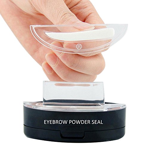 ?HuntGold Augenbrauen Puder Stamper Dichtung Augenbrauenstift Soor Artefakt Schablone für Anfänger Hellbraun gewölbt - 3