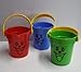Produktbild Sandeimer SET, 3 kleine tolle lustige bunte Kinder Eimer, Garten / Strand Sandkasten Badewanne (LHS)