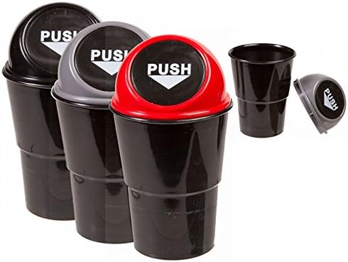 vetrineinrete® Car Basket Rubbish Bin Waste Bin Push It Fixed in the car's Cup Holder A31