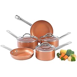 Salter BW07174AR Lot de 5 casseroles en cuivre et céramique