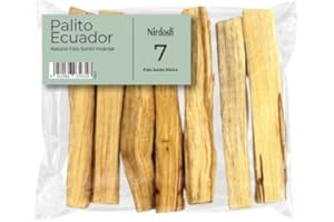 NIRDOSH - Palo santo per purificazione bastoncini naturali - 7 legnetti di incenso naturale dell'Ecuador - Palosanto originale Bursera Graveolens per meditazione e yoga