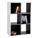 Produktbild Regal schwarz weiß B 60 cm Holz Kinderzimmer Jugendzimmer Wandregal Holzregal Aktenregal Büro Wohn Aufbewahrung Stand Bücherregal