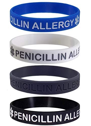 Max Petals Penicillin - Pulsera de Silicona para alertas médicas