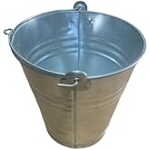 Mobilreyon 3 Adet Su Kum Kovası 10 Litrelik, Metal Galvanizli Sac Kova, Yangın Kovası