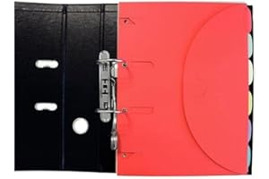 Djois Smartfolder 111302- Lote de 6 Carpetas portafolios A4 con 3 solapa y perforaciones para archivo- Sistema Patentado, cierre con velcro- Subcarpetas Resistentes y Ecológicas, Colores Surtidos, 6u