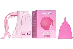 FARMA INCA Copa Menstrual Talla M - Fabricada con Silicona de Uso Médico, Hipoalergénica, 100% Segura - Fácil Uso - Hasta 12 Hora de Protección - Incluye Funda de Transporte.