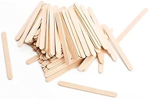 wisefood Lot de 100 bâtonnets de glace en bois naturel de 11 cm