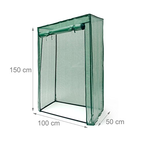 Relaxdays Tomatengewächshaus ca. 150 cm hoch, Stecksystem – Stahlrohr + Folie - 4
