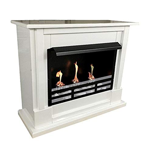 Kaminbau Mierzwa ( df-shopping )  Caminetto a bioetanolo, Modello Emily Deluxe Royal, Colore a Scelta (Bianco Lucido)