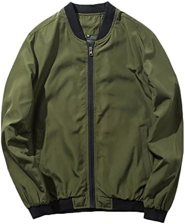 SUNDAYROSE Mens Harrington Jacket Vintage Lightweight Bomber Coat Military Green - Size XXL