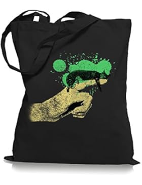 Ma2ca® Cat on Hand Katzen - Jutebeutel Stoffbeutel Tragetasche / Bag WM101