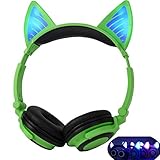 ♥【OIDO DE CAT con LED FLASH LIGHT】: oreja de gato lindo de los auriculares ha llevado el flash, que es un atractivo regalo kawaii para tus amigos y familiares. La luz LED se puede cargar con cualquier puerto USB y ahorra energía y es ecológica.