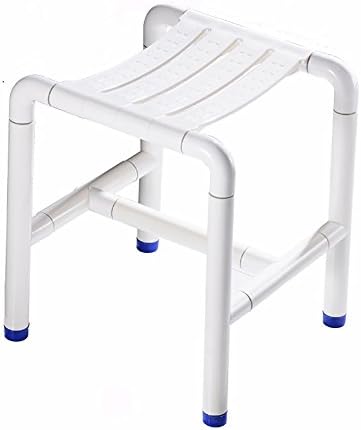 LJHA Chairs Accessible Stainless Steel Bathroom Stool / The Elderly Bath Chair / Disabled Person Non-slip Stool 34 * 43 Cm Stools ( Color : White )