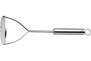 WMF Profi Plus Presse-purée 28,5 cm, Plat et rond, Inox 18/10 Cromargan, Boucle d'accroche, Compatible lave-vaisselle 1871386030