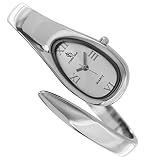 Crystal blue Damen Spangenuhr analog Quarz mit Metallband 22079