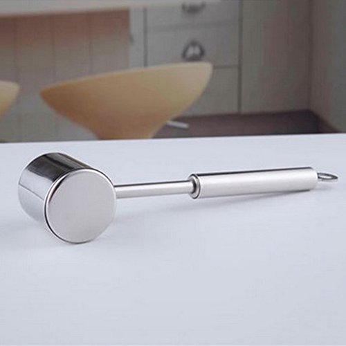 MagiDeal Edelstahl Küche Fleischklopfer Schnitzelklopfer Silber - 9
