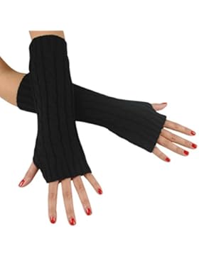 Immerschön Gestrickte Armstulpen zum Lagenlook, fingerlos, Damen Accessory