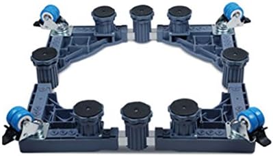 Qiangzi Adjustable Base Stand Heavy-Duty Adjustable Appliance Roller Base Blue Squared Tumble Dryers Cookers Freezers Bathroom Kitchen 1000KG Load for Bathroom Kitchen