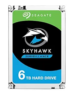 Seagate Skyhawk 6TB Surveillance Internal Hard Drive HDD  3.5 Inch SATA 6 Gb/s 256 MB Cache for DVR NVR Security Camera System with Drive Health Management (ST6000VX001)